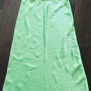 Vince Mint Green Satin Skirt